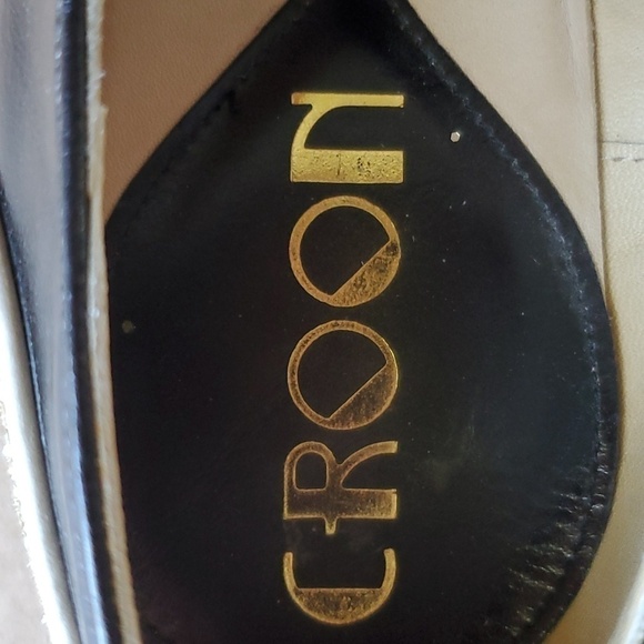 Croon RARE tassel  gold glitter and black shoes Size 38 (us 7.5 ) - Picture 2 of 11